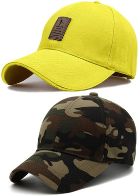 ILLEARION Solid, Self Design Sports/Regular Cap Cap(Pack of 2)