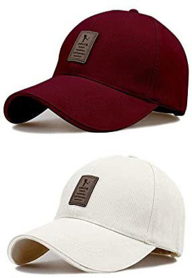 Evanden Self Design Sports/Regular Cap Cap(Pack of 2)