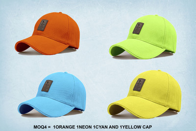 HOZIE Embellished Sports/Regular Cap Cap(Pack of 4)