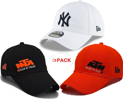 ILLEARION Solid, Self Design, Embroidered Sports/Regular Cap Cap(Pack of 3)
