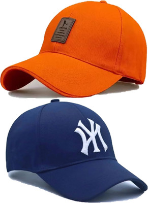 CLASSYMESSI Solid, Self Design, Embroidered Sports/Regular Cap Cap(Pack of 2)