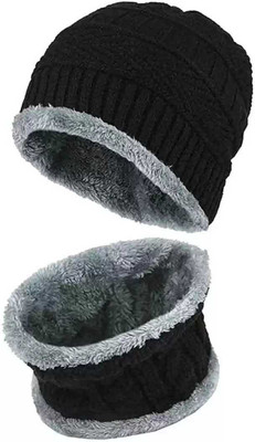 TECHSCOPE Woven Beanie Cap(Pack of 2)