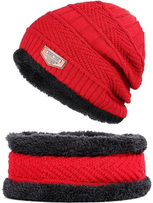Mom Enterprises Woven Beanie Cap(Pack of 2)