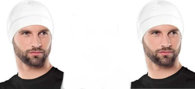 Maa Hosiery Solid Skull Cap Cap(Pack of 2)