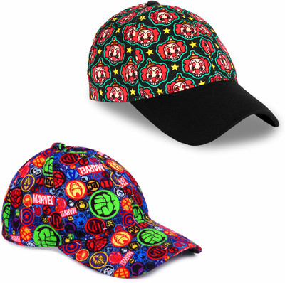 Knotyy Printed Snapback Cap Cap(Pack of 2)