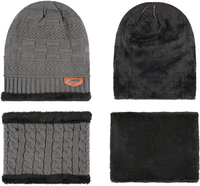 UPAREL Solid Beanie Cap(Pack of 2)