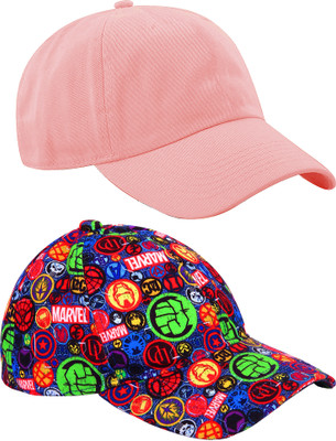 Knotyy Printed, Self Design, Solid Sports/Regular Cap Cap(Pack of 2)