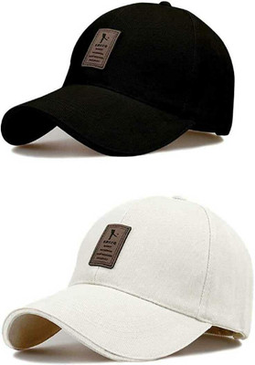 EDENSCOPE Solid, Self Design Sports/Regular Cap Cap(Pack of 2)
