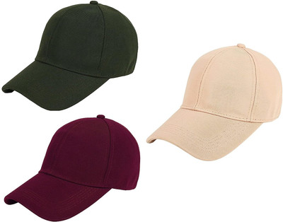 INFISPACE Solid Sports/Regular Cap Cap(Pack of 3)