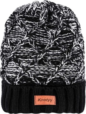 Knotyy Self Design Beanie Cap