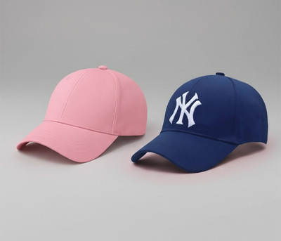 cap world Embroidered, Self Design, Solid Sports/Regular Cap Cap(Pack of 2)