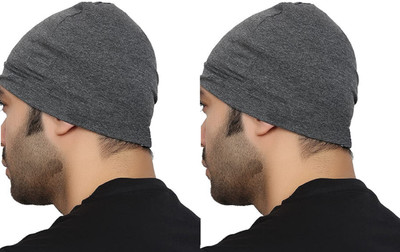 FQZILON Striped Skull Cap Cap(Pack of 2)