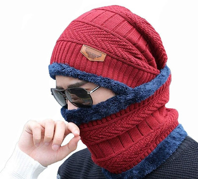 FRANKLY YOURS Solid, Self Design Beanie Cap