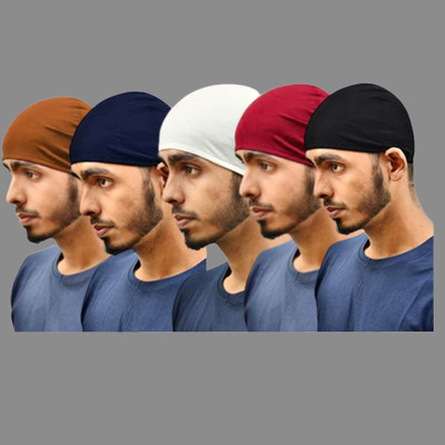 Motus Solid Skull Cap Cap(Pack of 5)