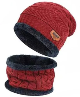 SMART SEWINGERS Woven Beanie Cap(Pack of 2)