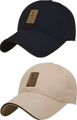 Welim Self Design, Solid, Embroidered Sports/Regular Cap Cap(Pack of 2)