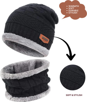 ZAYZA Solid Beanie Cap