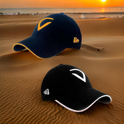 FD FLORIDA Embroidered, Solid, Self Design Sports/Regular Cap Cap(Pack of 2)