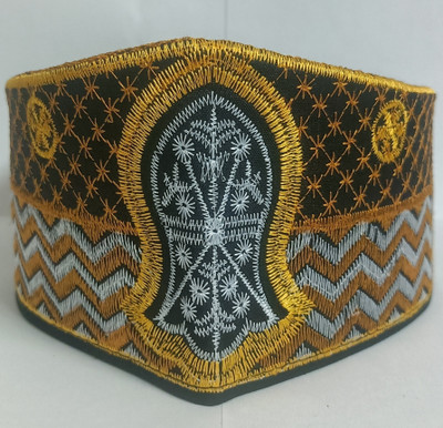 Barkati Embroidered, Woven Prayer Cap Cap