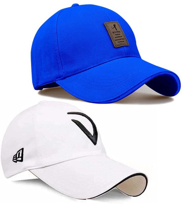 CLASSYMESSI Solid, Self Design, Embroidered Sports/Regular Cap Cap(Pack of 2)
