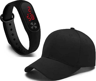 Westery Self Design, Solid Sports/Regular Cap Cap(Pack of 2)