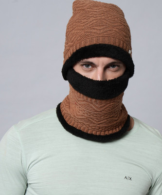 QUIN FLETCHER Mens Solid Beanie Cap combo (Cap + Muffler ) Solid Beanie Cap(Pack of 2)