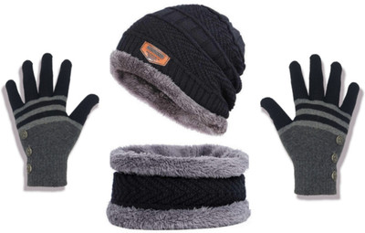pawan_co Beanie Cap(Pack of 3)