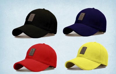 Evanden Self Design Sports/Regular Cap Cap(Pack of 4)