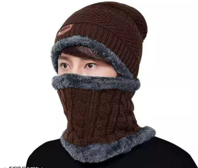 JS Fashion World Solid Beanie Cap