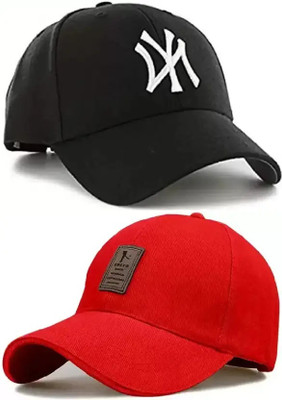ILLARION Solid, Self Design, Printed Sports/Regular Cap Cap(Pack of 2)