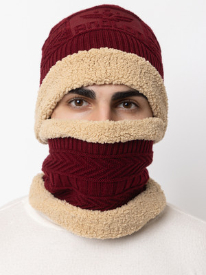 AMOLDO Self Design Beanie Cap