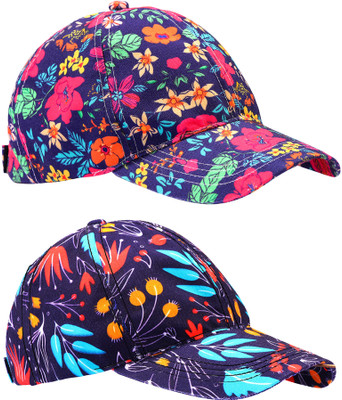 Knotyy Printed, Self Design, Solid Sports/Regular Cap Cap(Pack of 2)