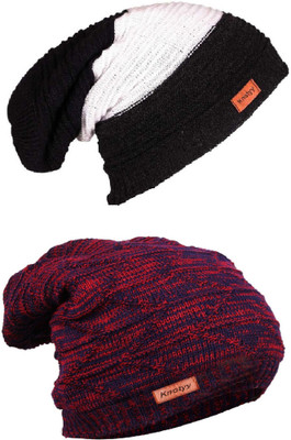 Knotyy Beanie Cap(Pack of 2)