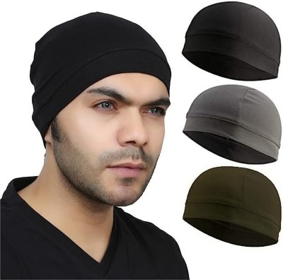 plutoprom Self Design Skull Cap Cap(Pack of 2)