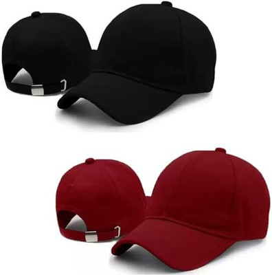 BAYEMA Solid Sports/Regular Cap Cap(Pack of 2)