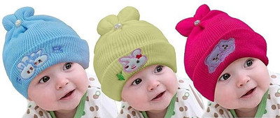 Buyra Solid Beanie Cap(Pack of 2)