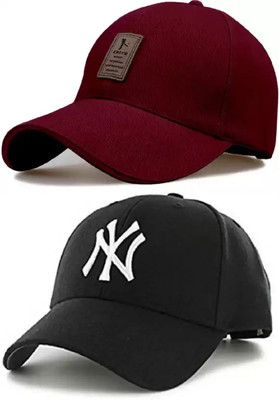 FLEXCYCAP Embroidered, Solid, Self Design Sports/Regular Cap Cap(Pack of 2)