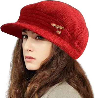 alis Self Design, Solid, Woven Beanie Cap