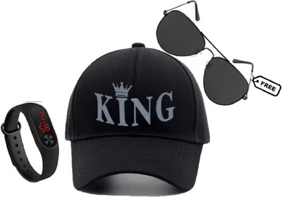 Vitota Printed, Embellished, Self Design, Solid Sports/Regular Cap Cap(Pack of 3)