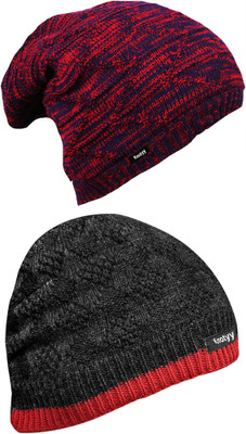 Knotyy Beanie Cap(Pack of 2)