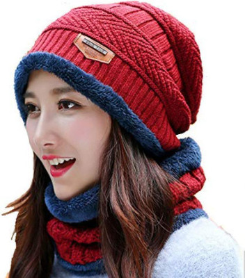Imagine Creations Embroidered Beanie Cap(Pack of 2)