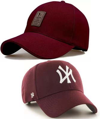 Florida Solid, Self Design Sports/Regular Cap Cap(Pack of 3)