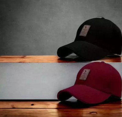 Welim Solid, Self Design Sports/Regular Cap Cap(Pack of 2)