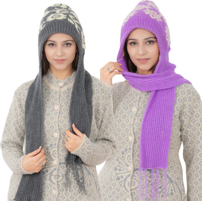 AMOLDO Printed Beanie Cap(Pack of 2)