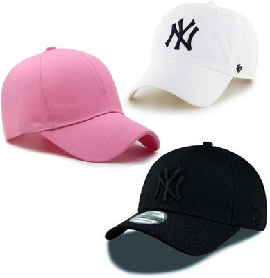 cap world Solid, Self Design, Embroidered Sports/Regular Cap Cap(Pack of 3)