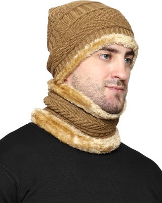 GREEN AGRITECH Embellished Beanie Cap(Pack of 2)