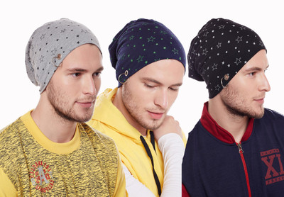 MACK JONNEY Solid Beanie Cap(Pack of 3)
