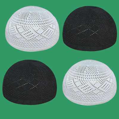 ImanSouq Solid Prayer Cap Cap(Pack of 4)