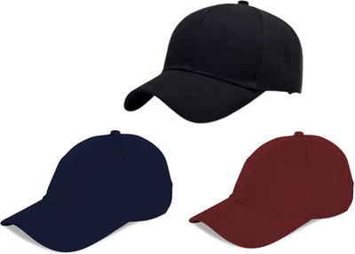 CLASSYMESSI Solid Sports/Regular Cap Cap(Pack of 3)