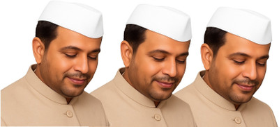 FQZILON Solid Skull Cap Cap(Pack of 3)